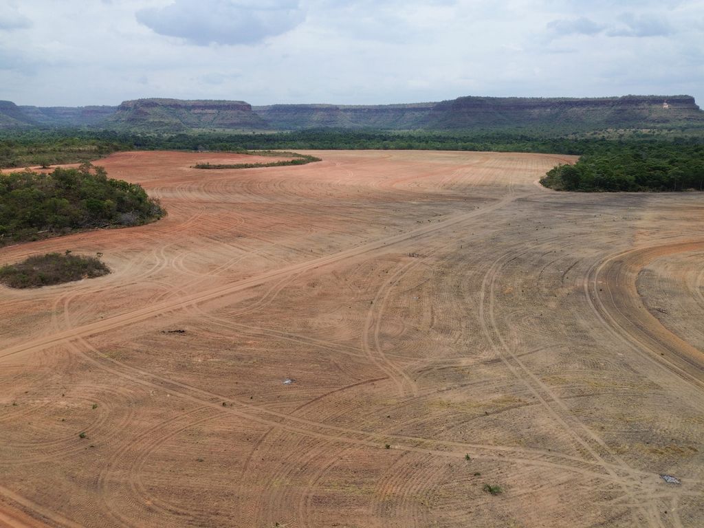 Balsas (MA),  22/12/2025 - Retrospectiva 2025 - Foto feita em 09/10/2025 -Lavoura de cultivo de soja avança sobre a vegetação do cerrado na região do Vão do Uruçuí, nos Gerais de Balsas.