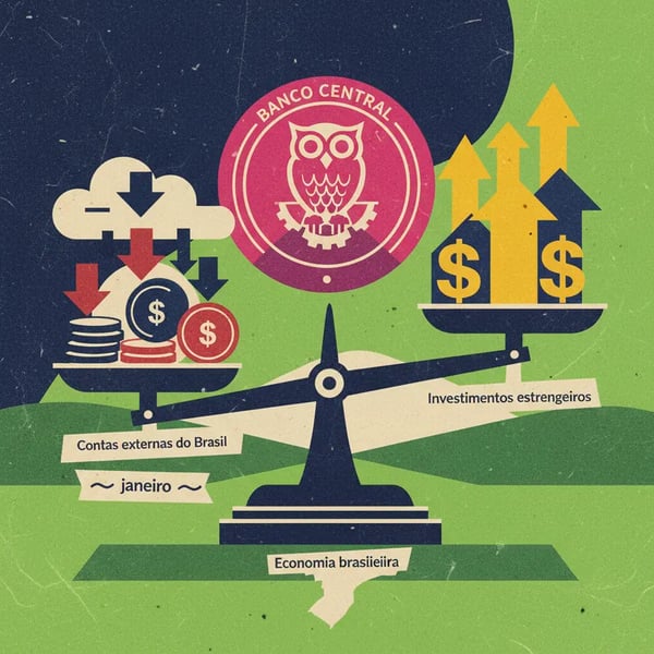 Contas externas do Brasil registram déficit menor em janeiro