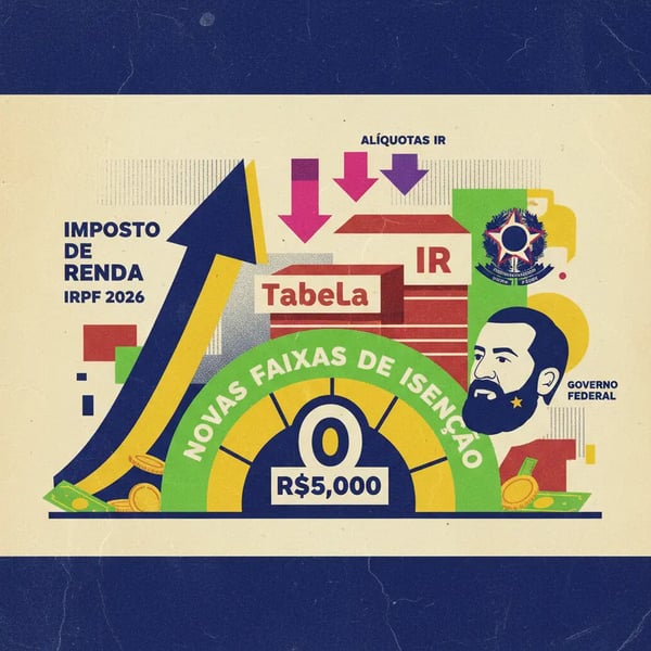 Imposto de Renda 2026: Novas faixas de isenção e alíquotas anunciadas