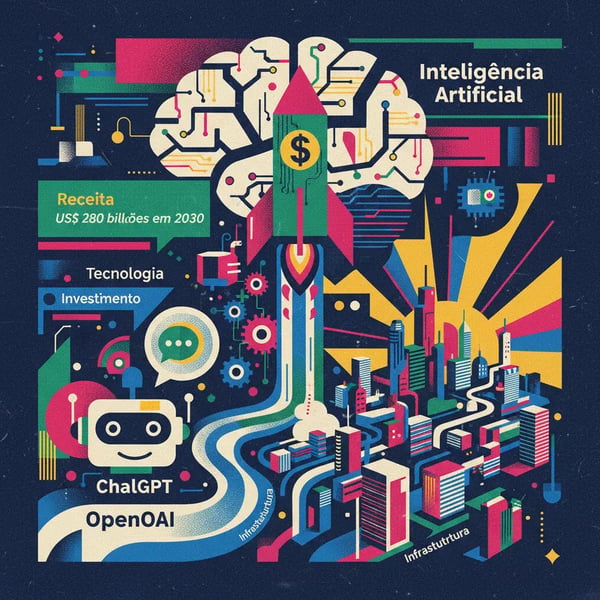 Receita da OpenAI pode chegar a US$ 280 bilhões em 2030