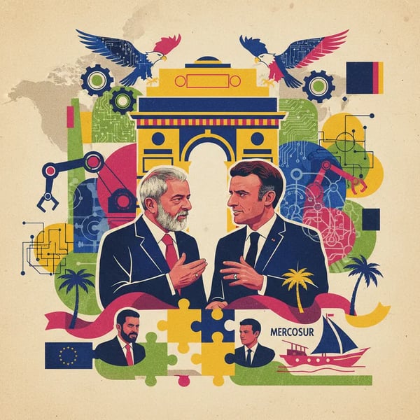 Lula e Macron debatem defesa, comércio e tecnologia na Índia
