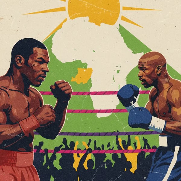 Tyson e Mayweather se enfrentam em exibição histórica na África