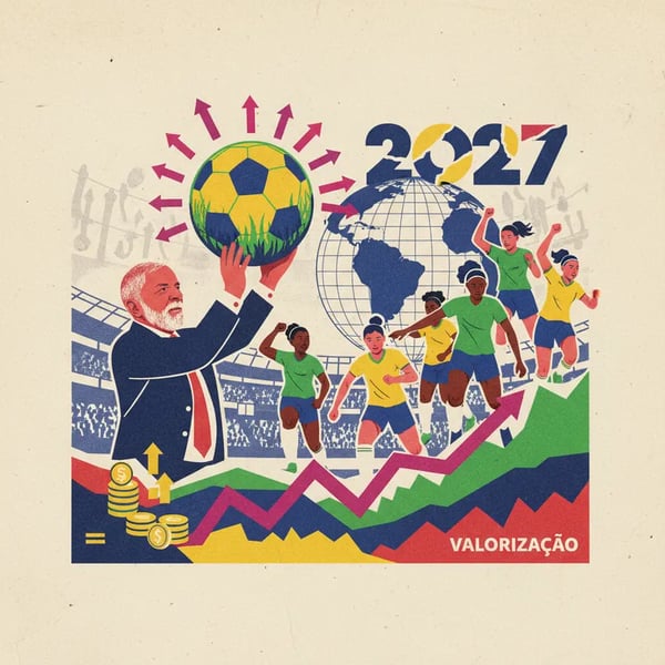 Lula pede valorização do futebol feminino e exalta Copa de 2027
