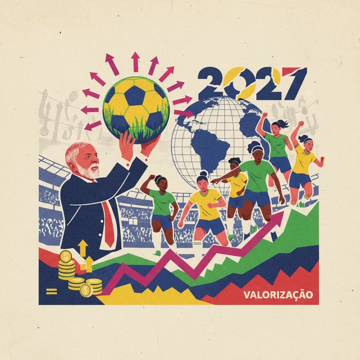 Lula pede valorização do futebol feminino e exalta Copa de 2027