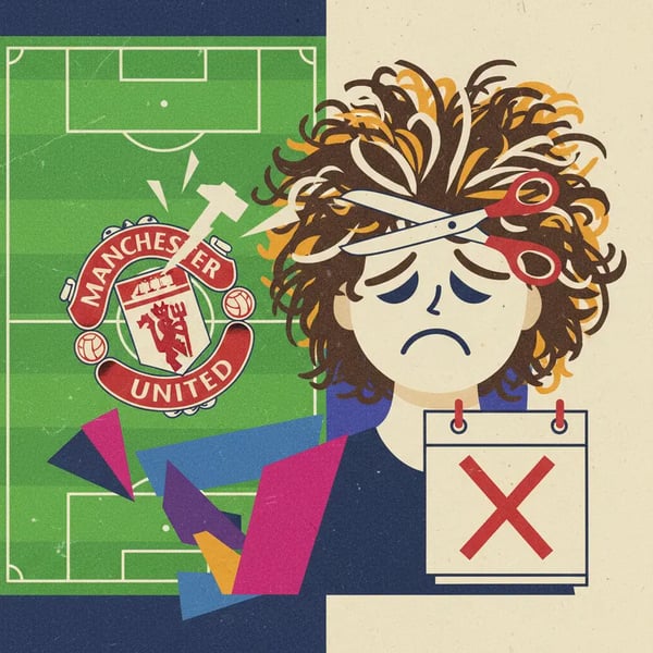 Manchester United empata e torcedor adia corte de cabelo