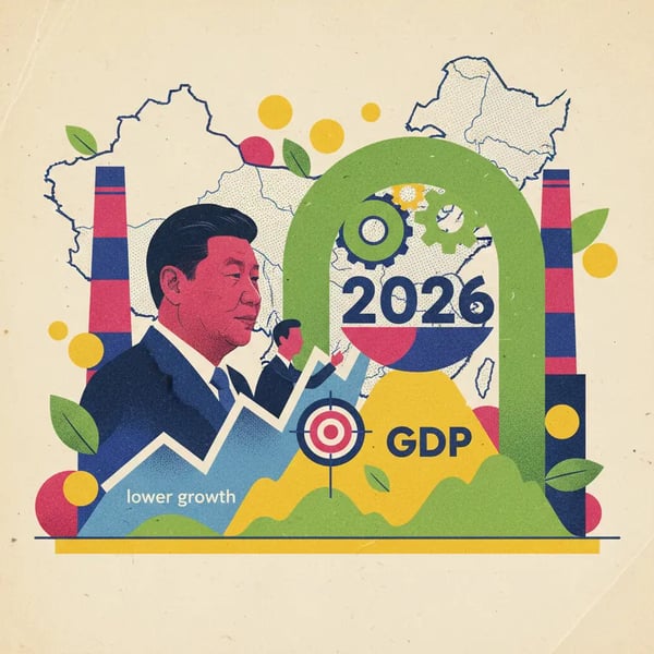 China estabelece meta de crescimento mais baixa em 33 anos