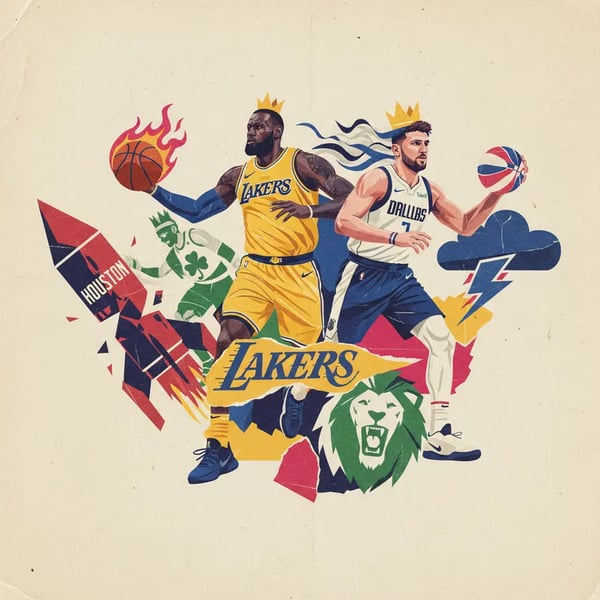 LeBron e Doncic comandam vitória dos Lakers sobre os Rockets