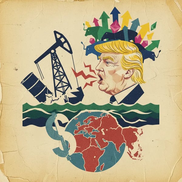 Petróleo despenca após fala de Trump; Bolsas sobem e dólar cai