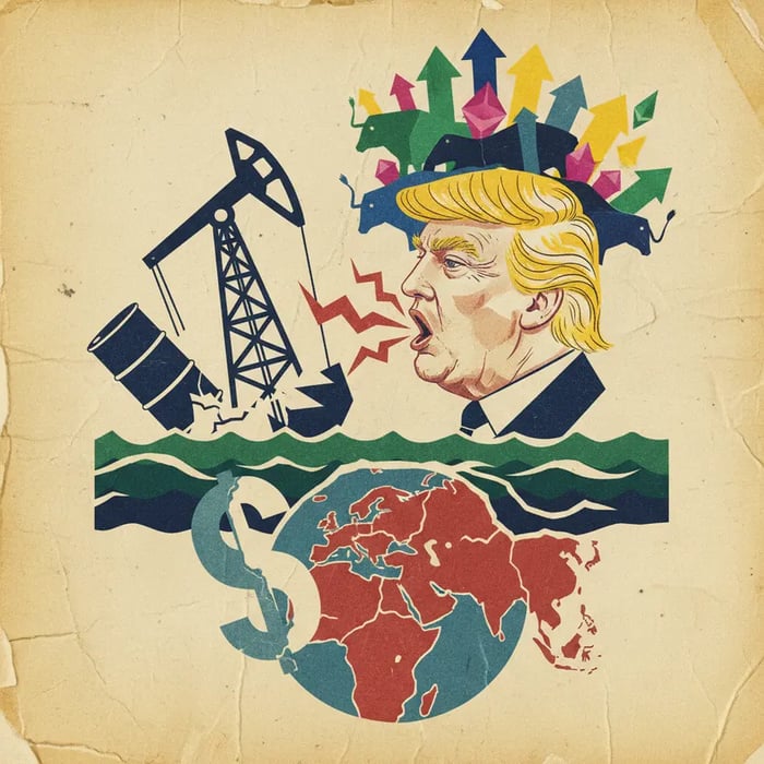 Petróleo despenca após fala de Trump; Bolsas sobem e dólar cai
