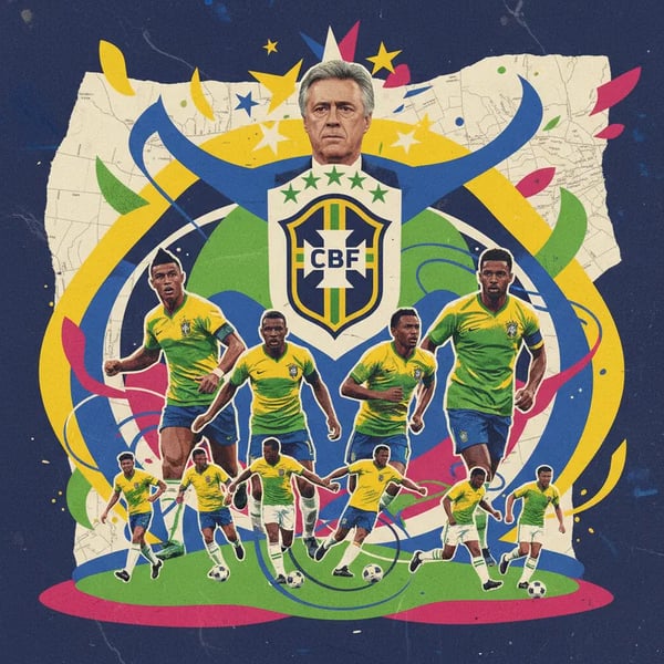 CBF une campeões do mundo ao elenco e Ancelotti antes da Copa