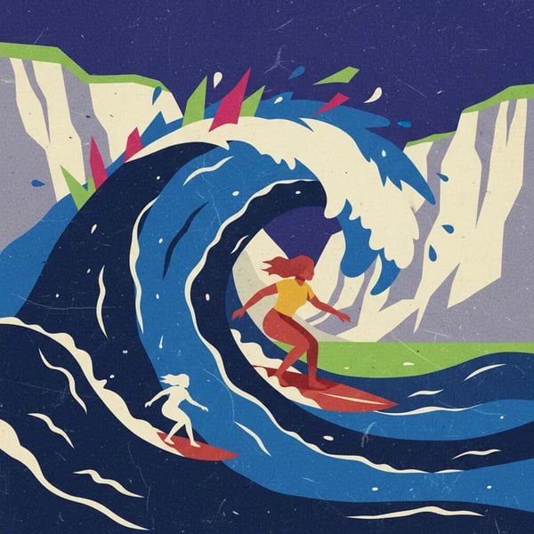 Surfista brasileira Michelle des Bouillons pode ter batido recorde mundial em Nazaré