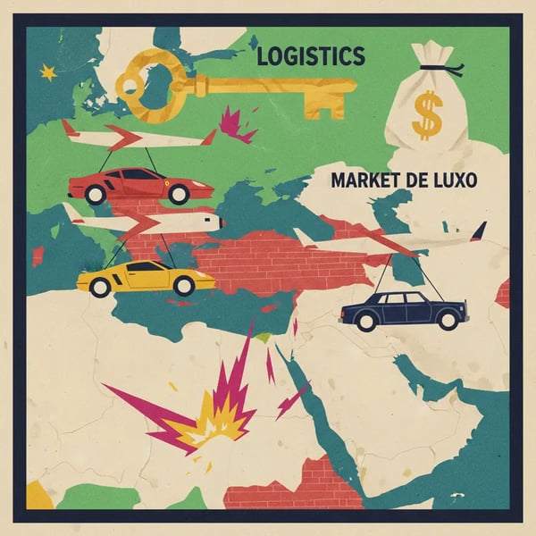 Guerra no Oriente Médio força marcas de luxo a buscar rotas aéreas para entregar carros