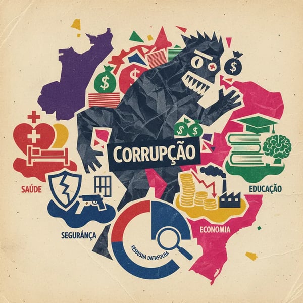 Corrupção é o 4º maior problema do Brasil, aponta Datafolha
