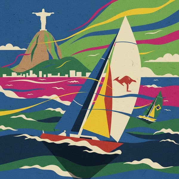 Austrália domina SailGP no Rio com ventos fortes na Baía de Guanabara
