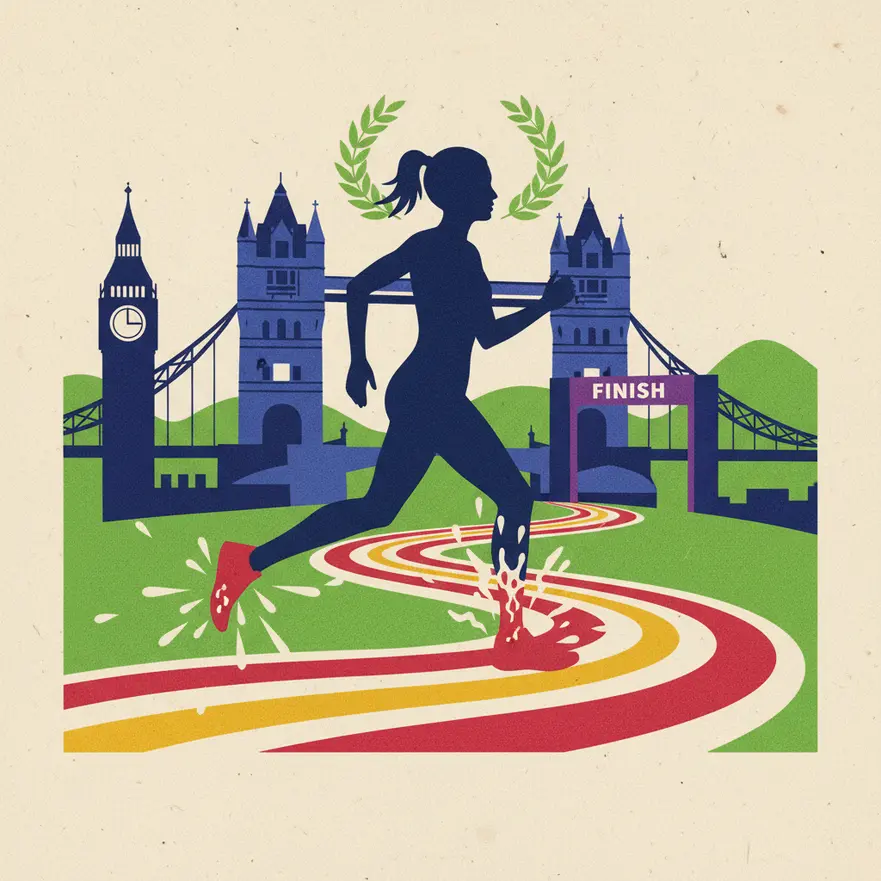 Atleta olímpica completa maratona com pé ferido e sangrando