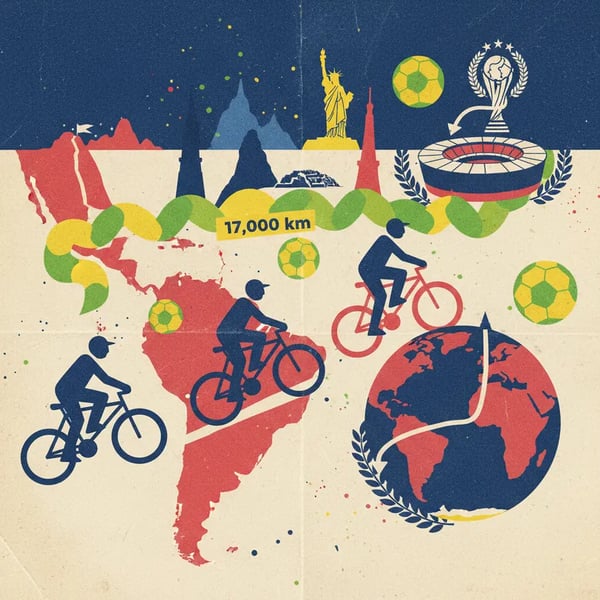 Amigos Argentinos pedalam 17 mil km até os EUA para Copa do Mundo
