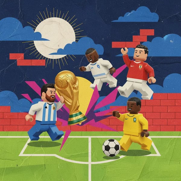 Messi, CR7, Mbappé e Vini Jr. estrelam comercial da Lego para a Copa
