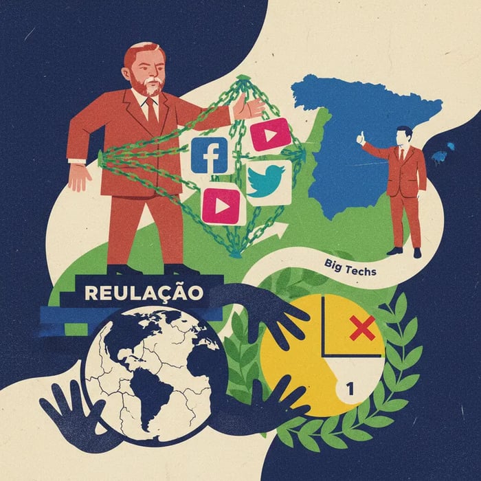 Lula quer mais regras para redes sociais e critica 'colonialismo digital'