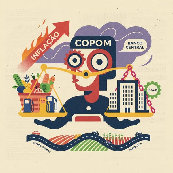 Copom: Inflação pressionada por combustíveis e alimentos