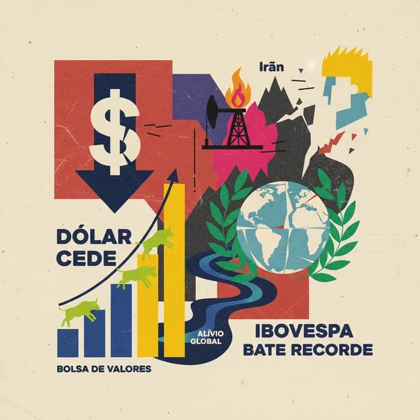 Dólar cede abaixo de R$ 5 e Ibovespa bate recorde em dia de alívio global