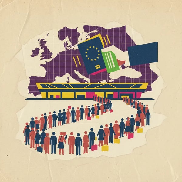 Filas de 3 horas em aeroportos europeus com novo sistema de passaportes