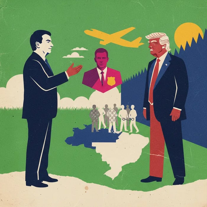 Bolsonaro elogia política de Trump que levou à deportação de brasileiros
