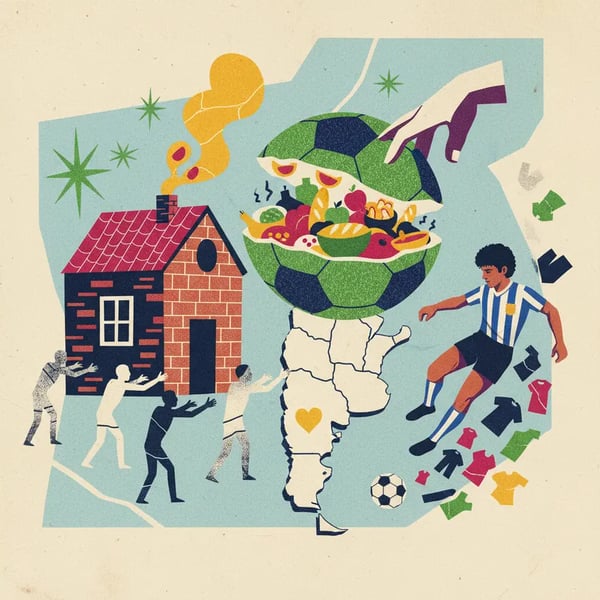 Casa de infância de Maradona vira refeitório popular para necessitados