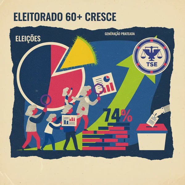 Eleitorado 60+ cresce 74% e pode definir eleições