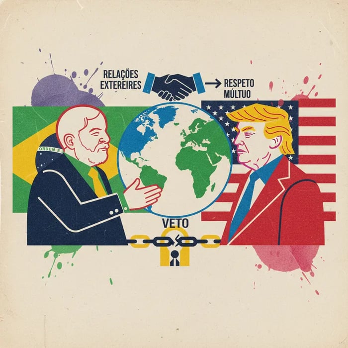 Lula diz a Trump que o Brasil não tem 'veto' a negociações