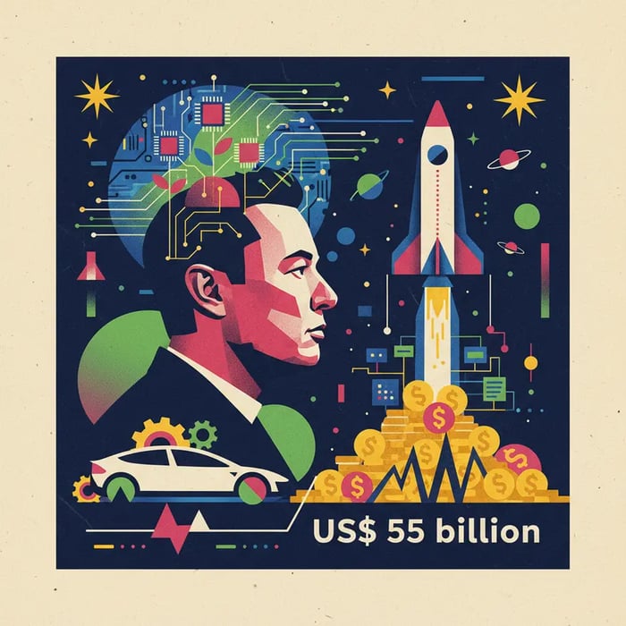 Musk destina US$ 55 bi para fabricar chips de IA e centros de dados espaciais