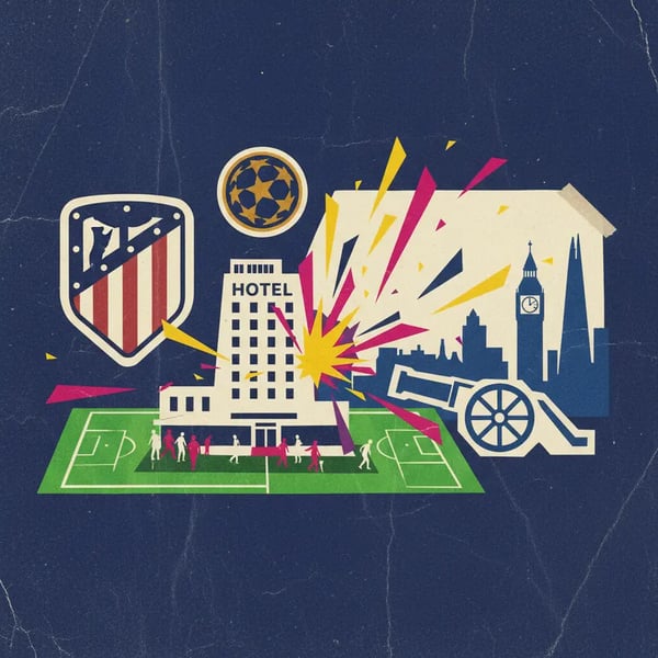 Atlético de Madrid denuncia ataque com fogos em hotel antes de jogo contra Arsenal