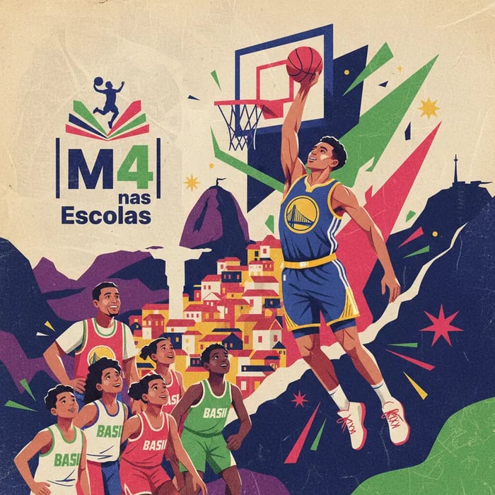 Gui Santos comemora melhor temporada na NBA e inspira jovens no Rio