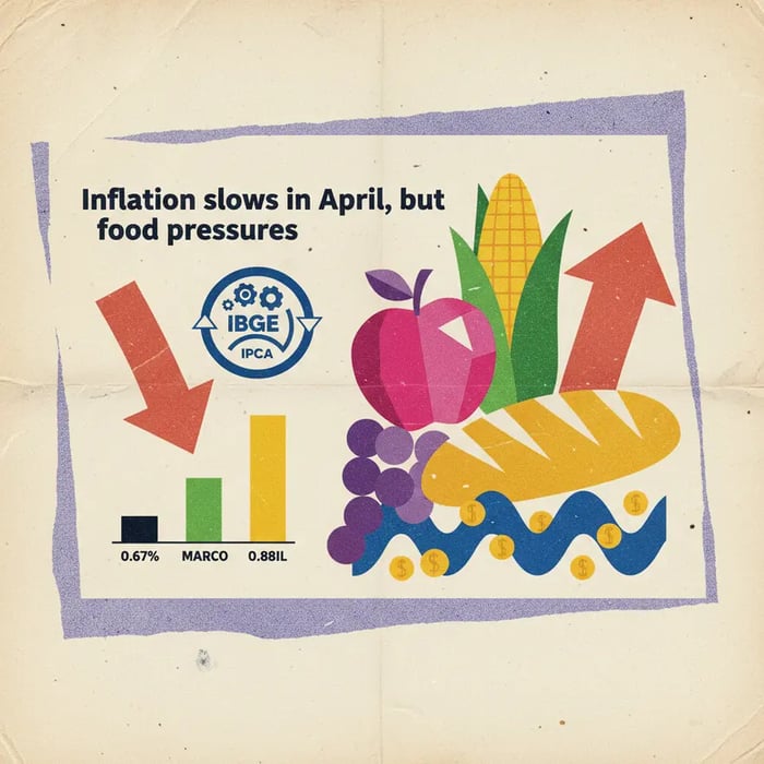 Inflação em abril desacelera, mas alimentos pressionam