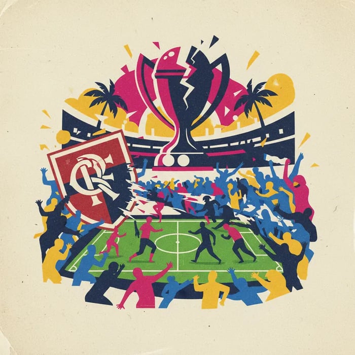 Jogo do Flamengo na Libertadores interrompido na Colômbia