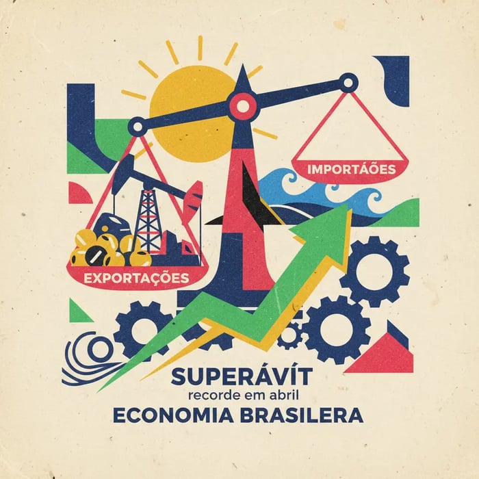 Balança comercial atinge superávit recorde em abril impulsionada por soja e petróleo