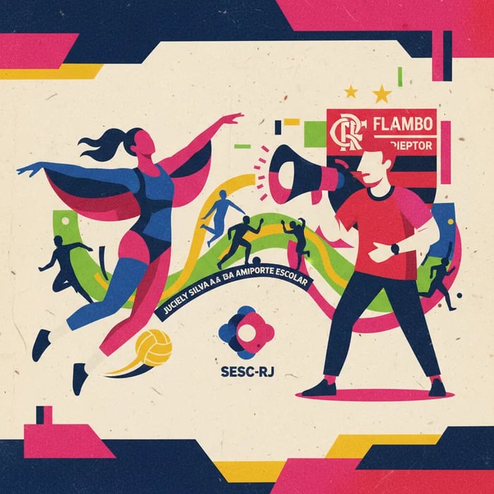 Intercolegial 2026 inicia temporada com Juciely Silva como embaixadora e técnico do Flamengo