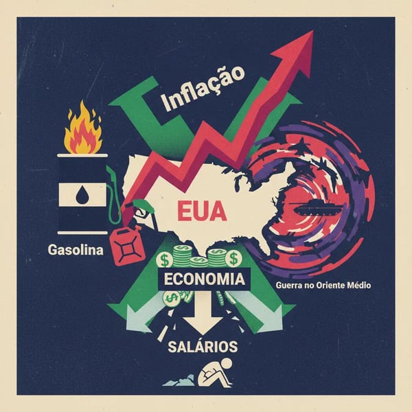 Inflação nos EUA atinge pico de três anos com guerra no Oriente Médio e alta da gasolina
