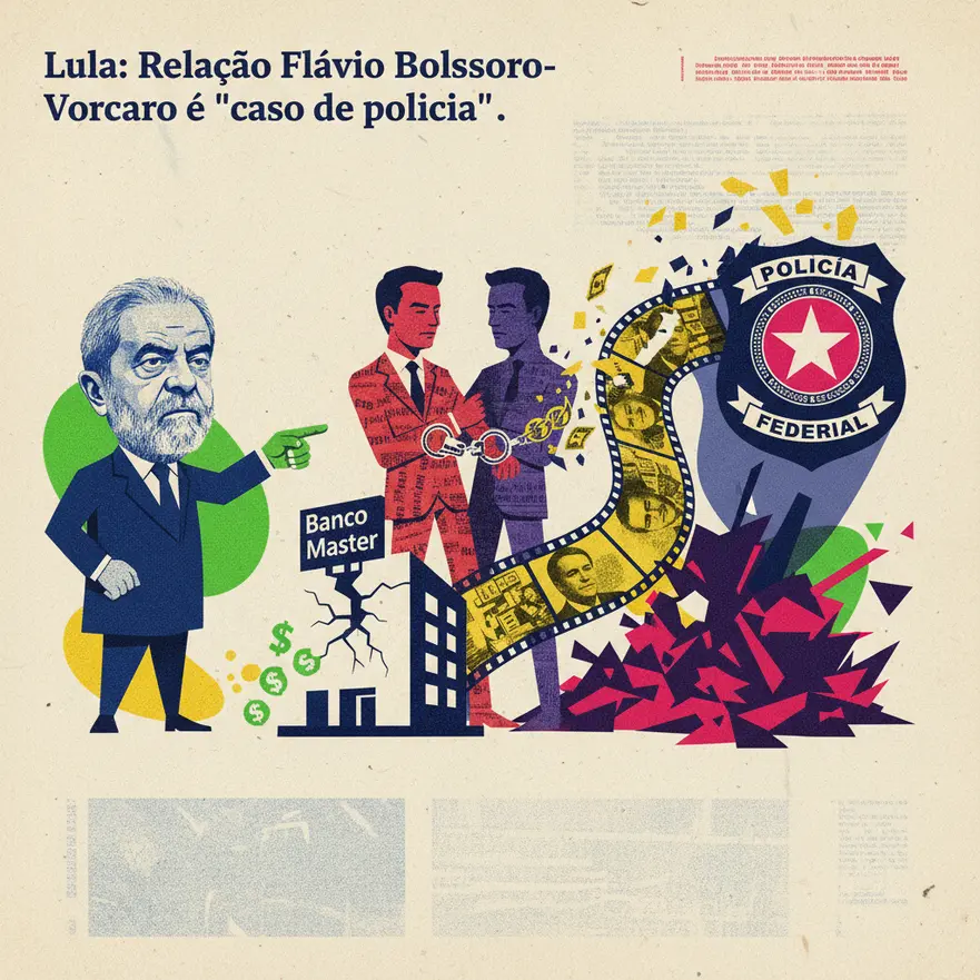 Lula: Relação Flávio Bolsonaro-Vorcaro é "caso de polícia"
