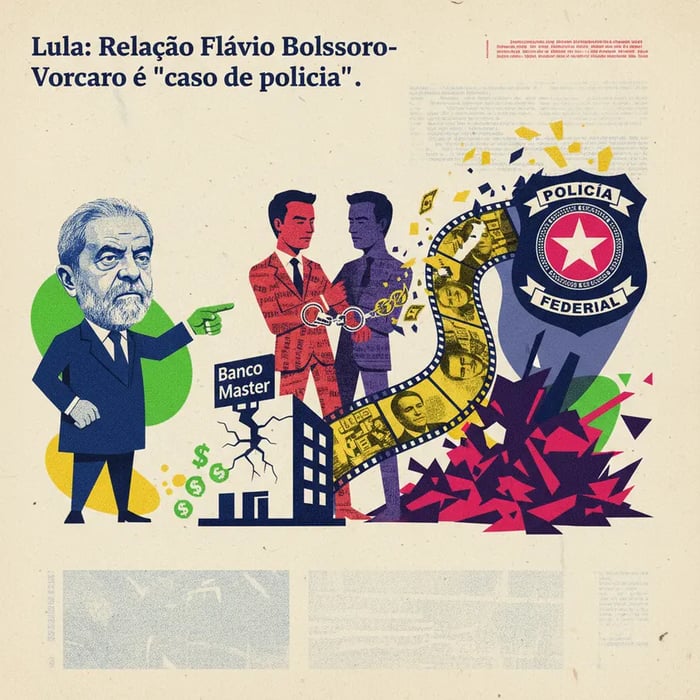 Lula: Relação Flávio Bolsonaro-Vorcaro é "caso de polícia"