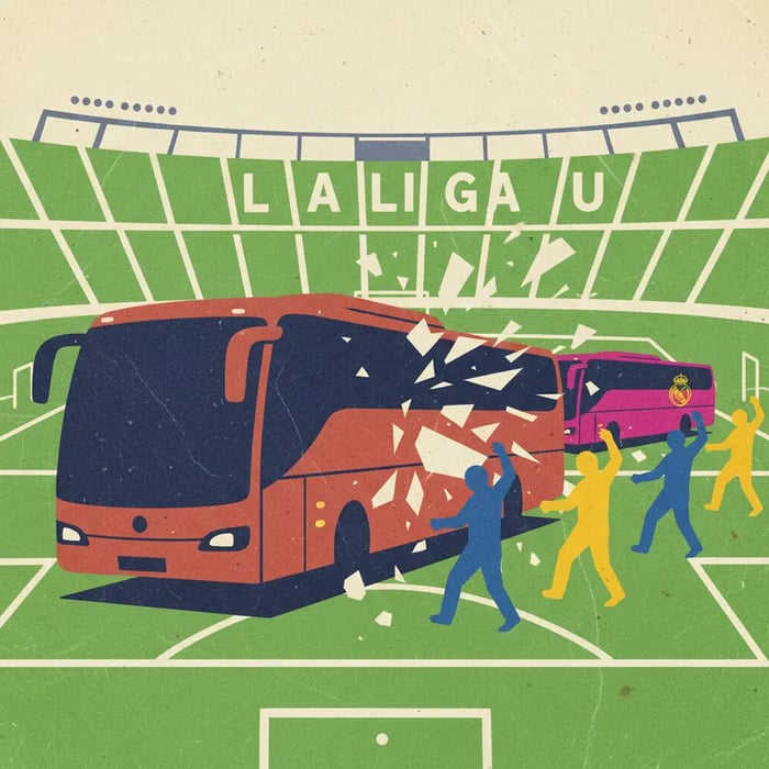 Torcedores do Barcelona apedrejam ônibus do próprio time por engano