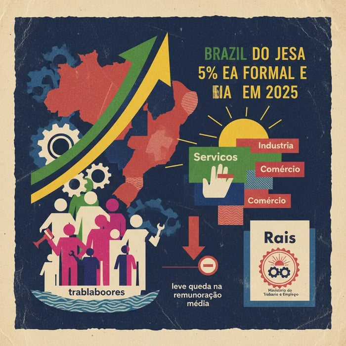 Brasil registra alta de 5% em empregos formais em 2025