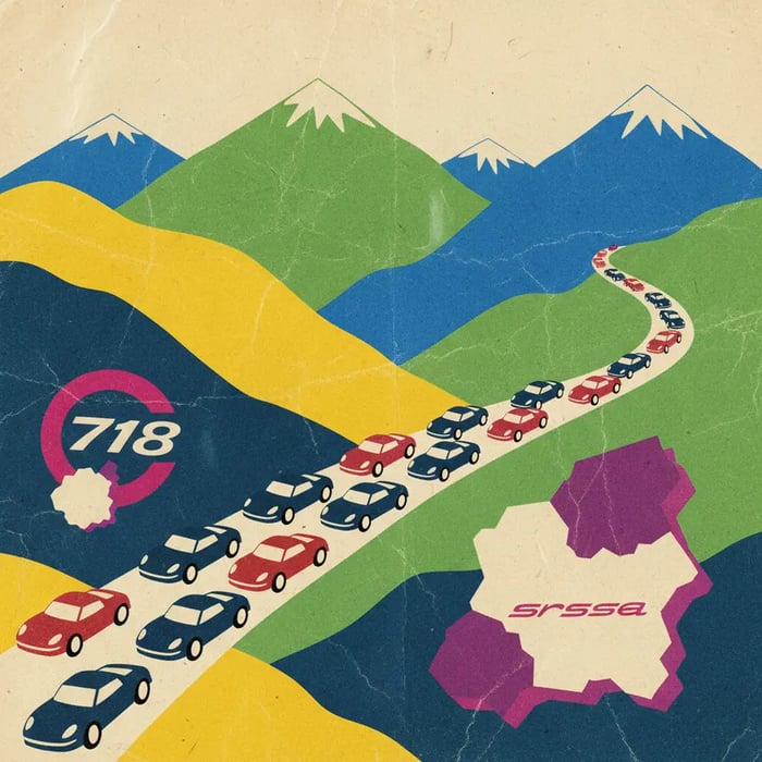 Caravana de Porsches 718 cruza montanhas de Portugal