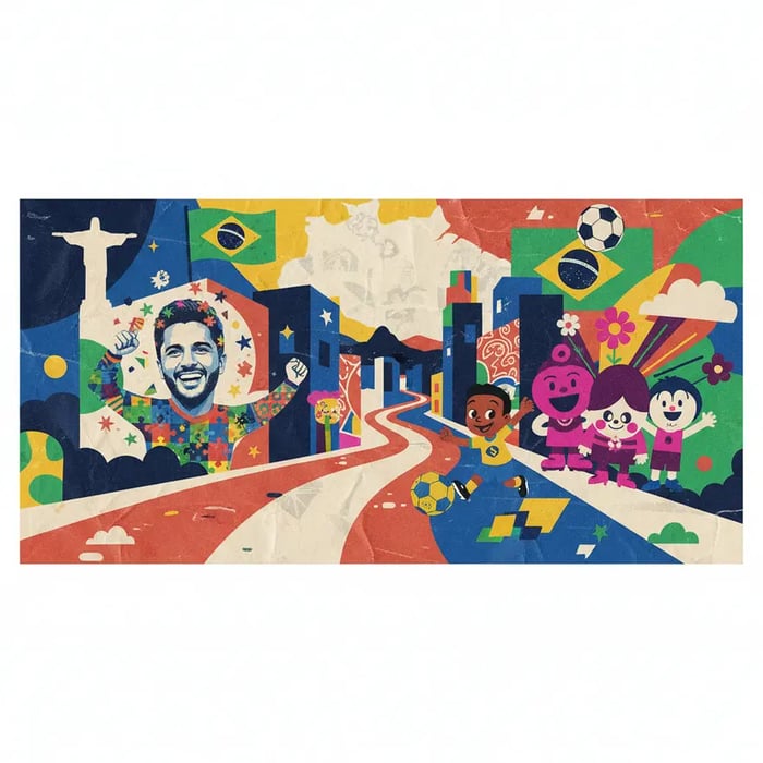 Rua no Rio celebra a inclusão com arte e cores da Copa