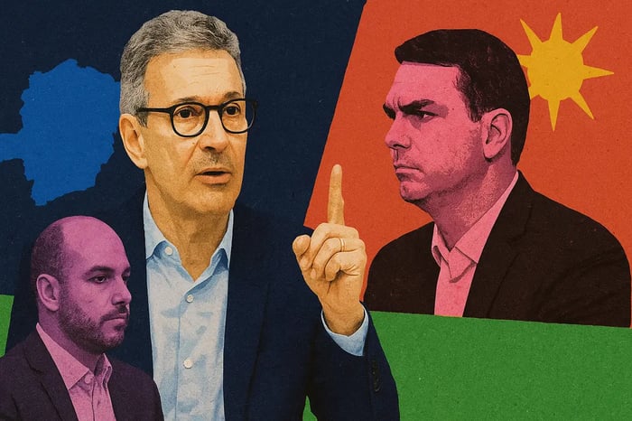 Zema nega encontros com Vorcaro e critica relação de Flávio Bolsonaro