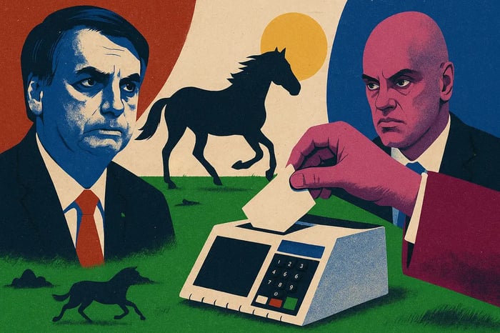 Cena final de 'Dark Horse' insinua fraudes eleitorais e retrata personagem que seria Alexandre de Moraes