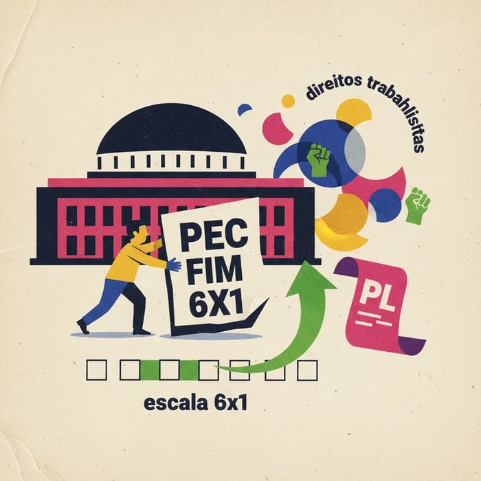 Câmara foca em PEC para extinguir escala 6x1 antes de votar PL