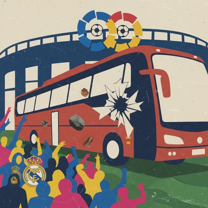 Torcedores do Barcelona apedrejam ônibus do próprio time por engano