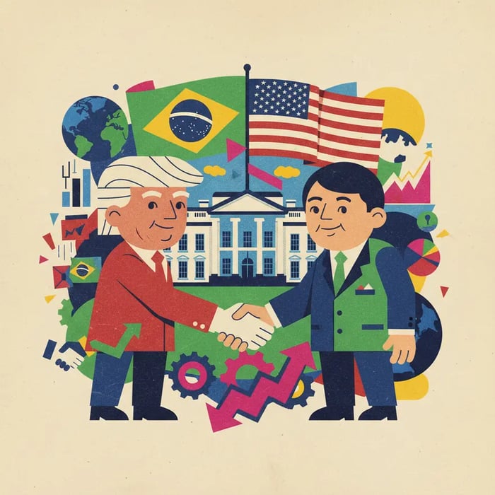 Trump elogia Lula em reunião na Casa Branca