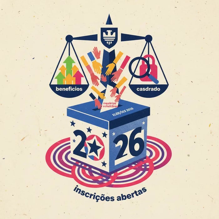Inscrições abertas para mesários voluntários das Eleições 2026