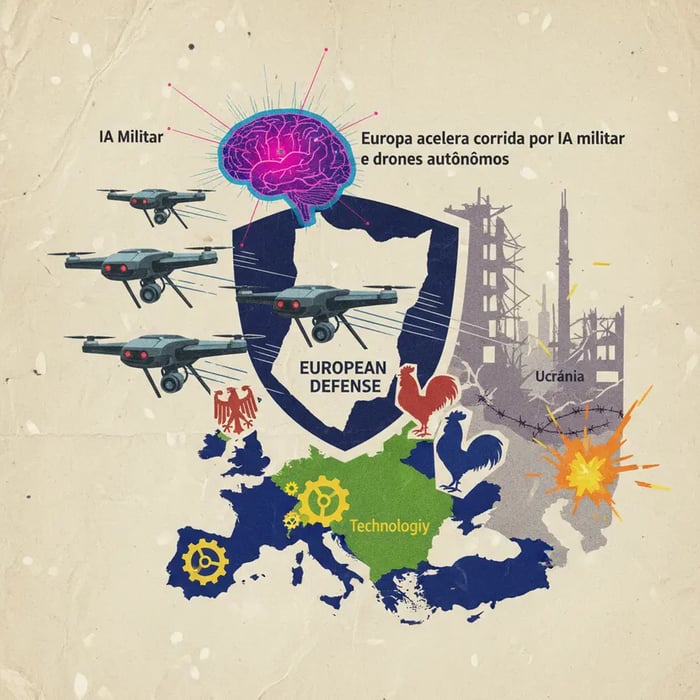 Europa acelera corrida por IA militar e drones autônomos